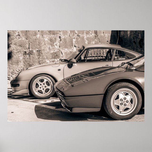 Luxury cars vintage photo poster (Front)