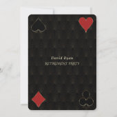 Luxury Casino Vegas Poker Retirement Party Invitation (Back)