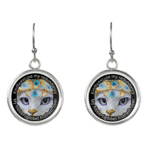 Luxury Cats: Violet Liner Earrings
