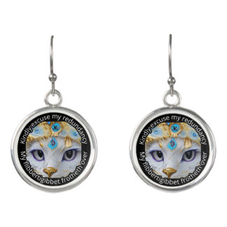 Luxury Cats: Violet Liner Earrings