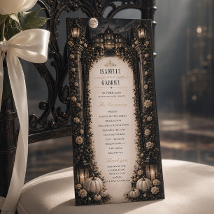 Luxury Celestial Moon Gothic Wedding Program