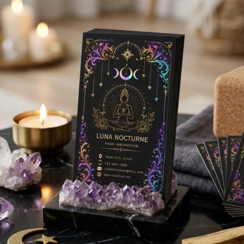 Luxury Celestial Tattoo Studio Mystic Moon Tattoo  Business Card
