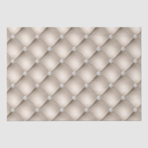 Luxury Champagne Diamond Tufted Pattern Tissue Paper
