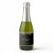 Luxury Cheers Mini Sparkling Wine Label Gold Black