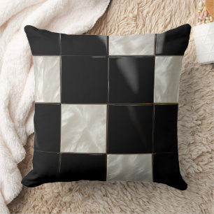 Luxury chessboard Throw Pillow