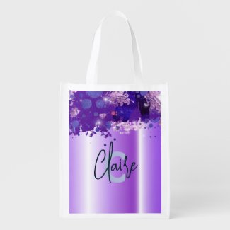 Luxury Chic Artistic Modern Glam Purple Metallic