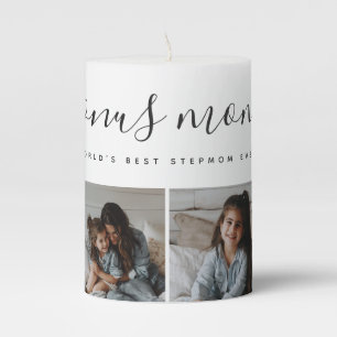 Luxury Chic Bonus Mom Photo Gift Happy Mother Day Pillar Candle