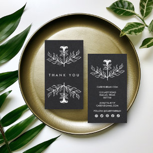 Luxury Chic Elegant Lily Order Thank You Purchase Business Card