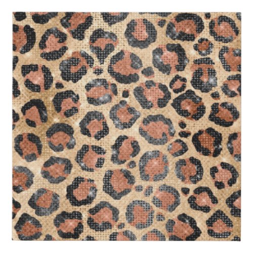 Luxury Chic Gold Black Brown Leopard Animal Print