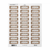 Luxury Chic Gold Black Brown Leopard Animal Print Label (Full Sheet)