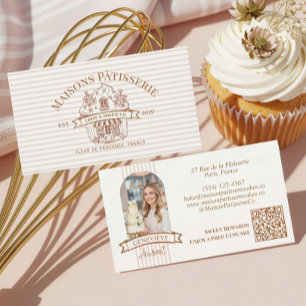 Luxury Chic Professional Home Baker Cupcake Bakery Business Card