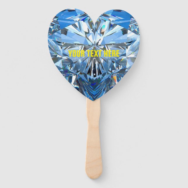 Luxury Chic Ruby Heart Personalized Fan (Front)