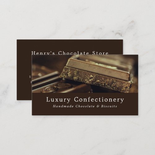 Luxury Chocolate Confectionery Supplies Business Card