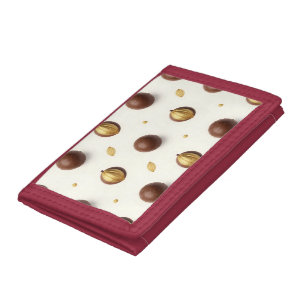 Luxury Chocolate Truffles Seamless Pattern Tri-fold Wallet