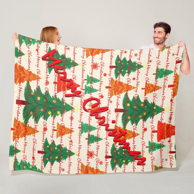 Luxury Christmas Christmas Trees Festive Fleece Blanket (In Situ)