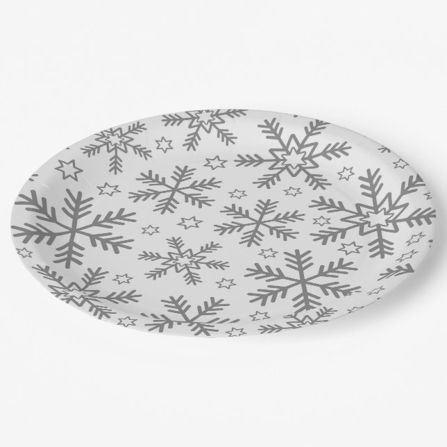 Luxury Christmas pattern Paper Plates (Angled)