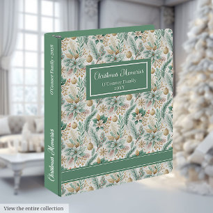 Luxury Christmas Planner Binder Sage Gold Greenery