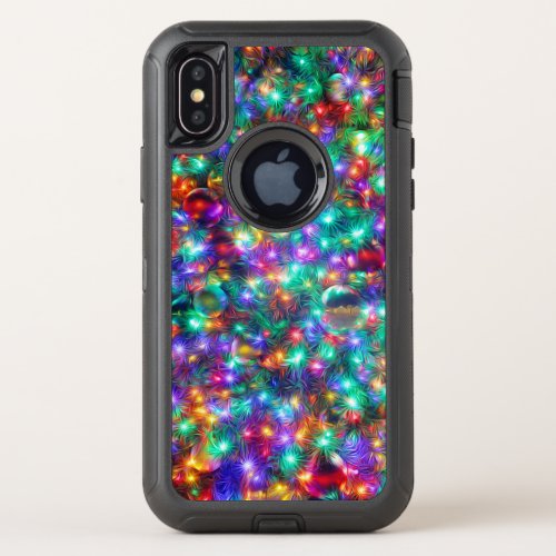 Luxury Christmas Sparkling Stars OtterBox Defender iPhone X Case