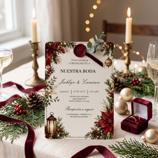 Luxury Christmas wedding invitation  (Creator Uploaded)