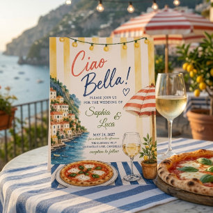 Luxury Ciao Bella Mediterranean Amalfi Coast Invitation