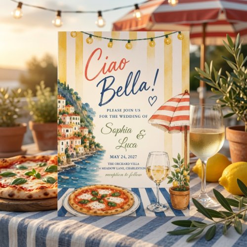 Luxury Ciao Bella Mediterranean Amalfi Coast Invitation