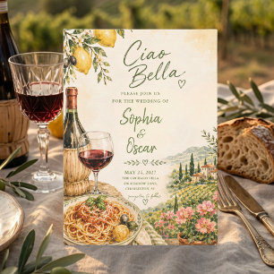 Luxury Ciao Bella Tuscany Invitation