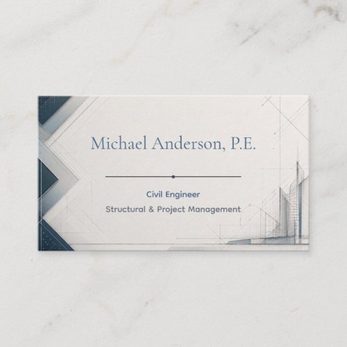 Luxury Civil Engineer Business Card