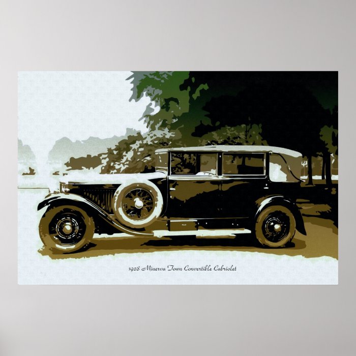 Luxury classic car Minerva 1928 convertible Posters