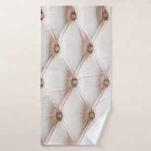 Luxury classic leather texture,old rose color bath towel