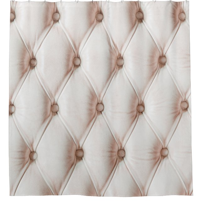Luxury classic leather texture,old rose color shower curtain (Front)