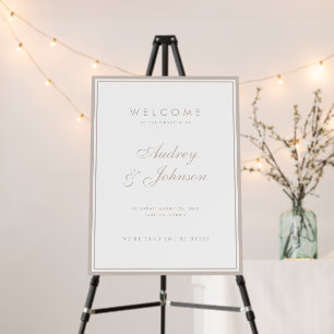 Luxury Classic Vintage Ivory with Border Wedding Foam Board