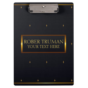 Luxury Classy Dark Blue gold Clipboard