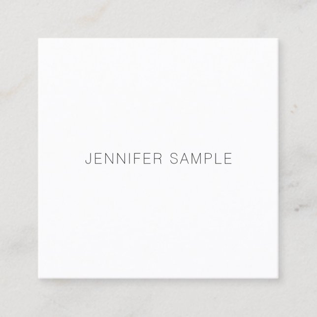 Luxury Classy Modern Minimalist Design Template Square Business Card (Front)