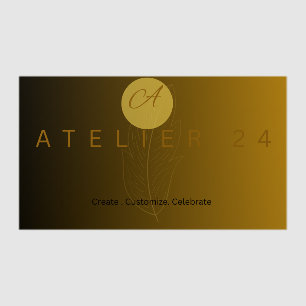 Luxury Clear Acrylic Business Card with Gold Foil Cards