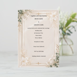 Luxury Clear Acrylic Champagne Gold Wedding Invita Invitation