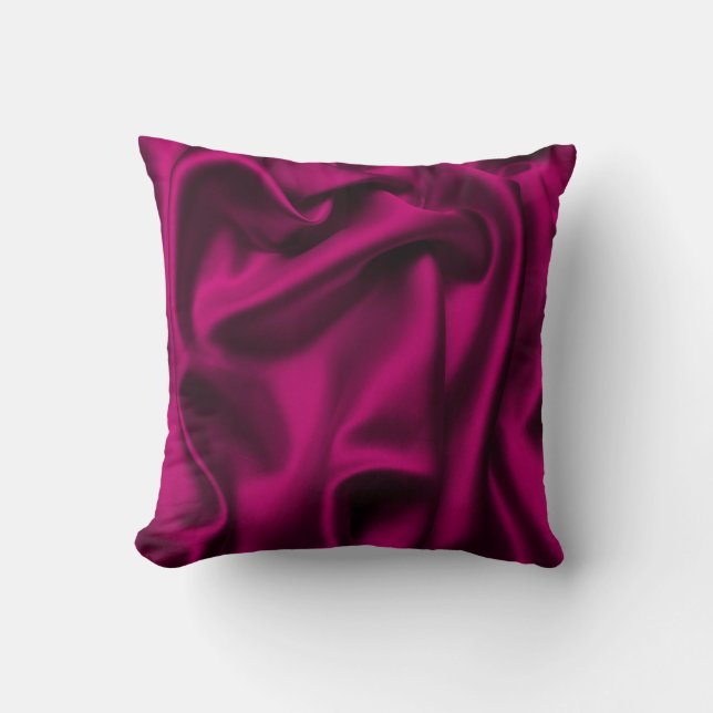 Luxury Cloth Abstract: Grunge Silk Wave Throw Pillow (Front)