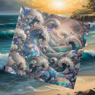 Luxury Coastal Living   Coral Reef Ocean Waves Ceramic Tile