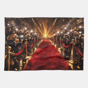 Luxury Cockapoo Red Carpet  Kitchen Towel