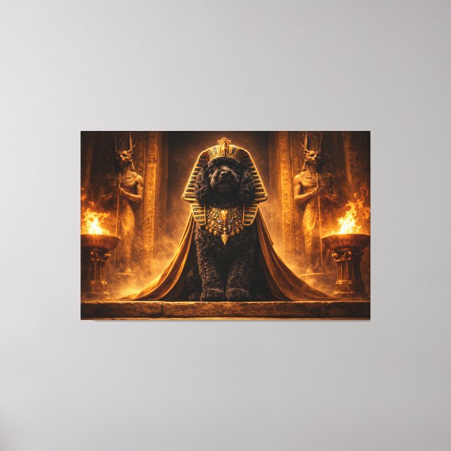 Luxury Cockapoo Wall Art – Egyptian Pharaoh Bold (Front)