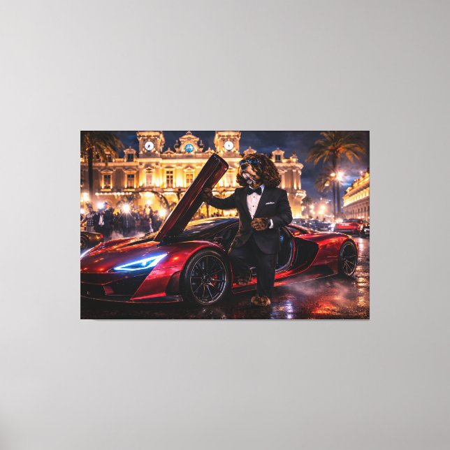 Luxury Cockapoo Wall Art – Monaco High Life  (Front)