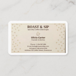 Luxury Coffee Shop Business Card Template – Modern
