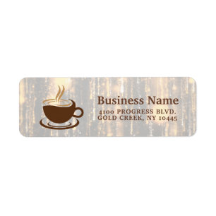 Luxury Coffee Shop Packaging Label
