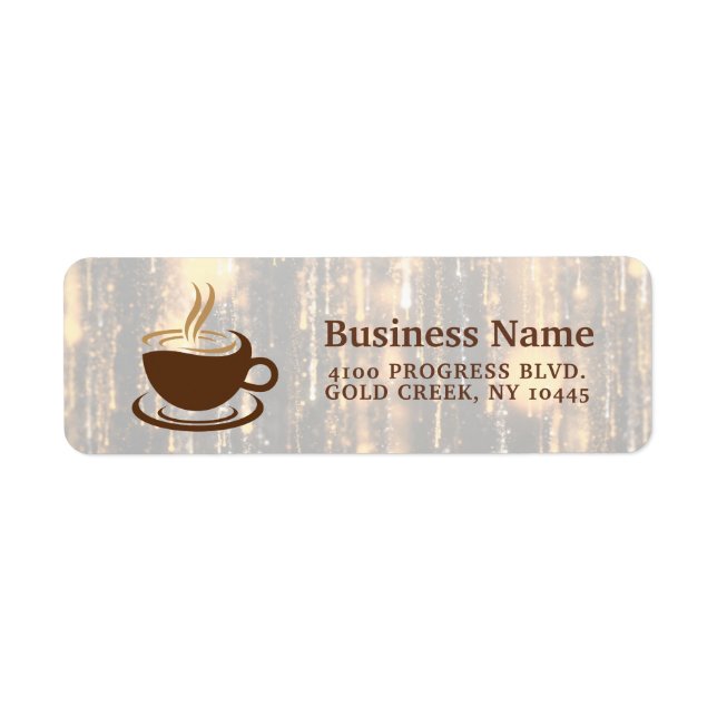 Luxury Coffee Shop Packaging Label  (Front)