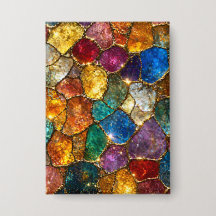 Luxury Colorful Crystal Mosaic Seamless Pattern