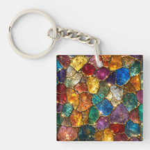Luxury Colorful Crystal Mosaic Seamless Pattern