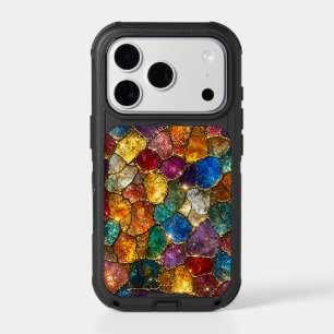 Luxury Colorful Crystal Mosaic Seamless Pattern iPhone 17 Pro Case