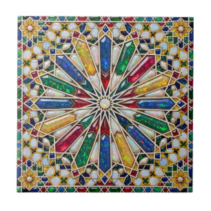 Luxury Colorful Crystal Opal Moroccan Zellij Ceramic Tile