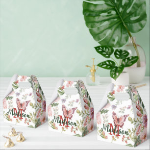 Luxury Colorful Wildflower Flower blue butterfly Favor Boxes