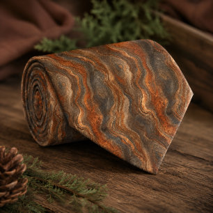 Luxury Copper Patina Rustic Wedding Neck Tie