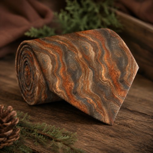 Luxury Copper Patina Rustic Wedding Neck Tie